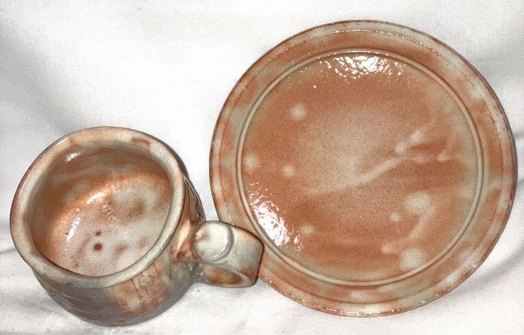 萩焼コーヒーカップ2 萩焼・コーヒーカップ＆ソーサー（ブルー×ホワイト） | 工芸品