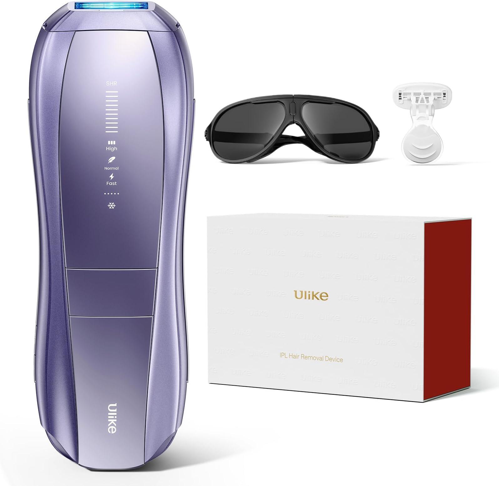 Air 10 IPL Hair Removal Device, Laser Hair Removal Device Pain-Free Ice Cooling and Permanent Hair Reduction, Dual Lights, Skin Sensor & USHR Mode* for Full Body Treatment, Gift Violet Purple