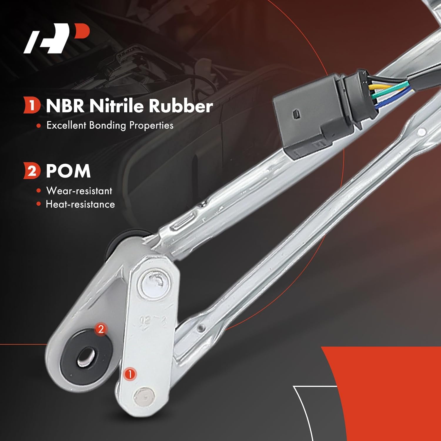 A-Premium Front Windshield Wiper Motor and Linkage Assembly Compatible with Audi A4 2002-2008, A4 Quattro 2002-2008, RS4 2007-2008, S4 2002 2004-2008