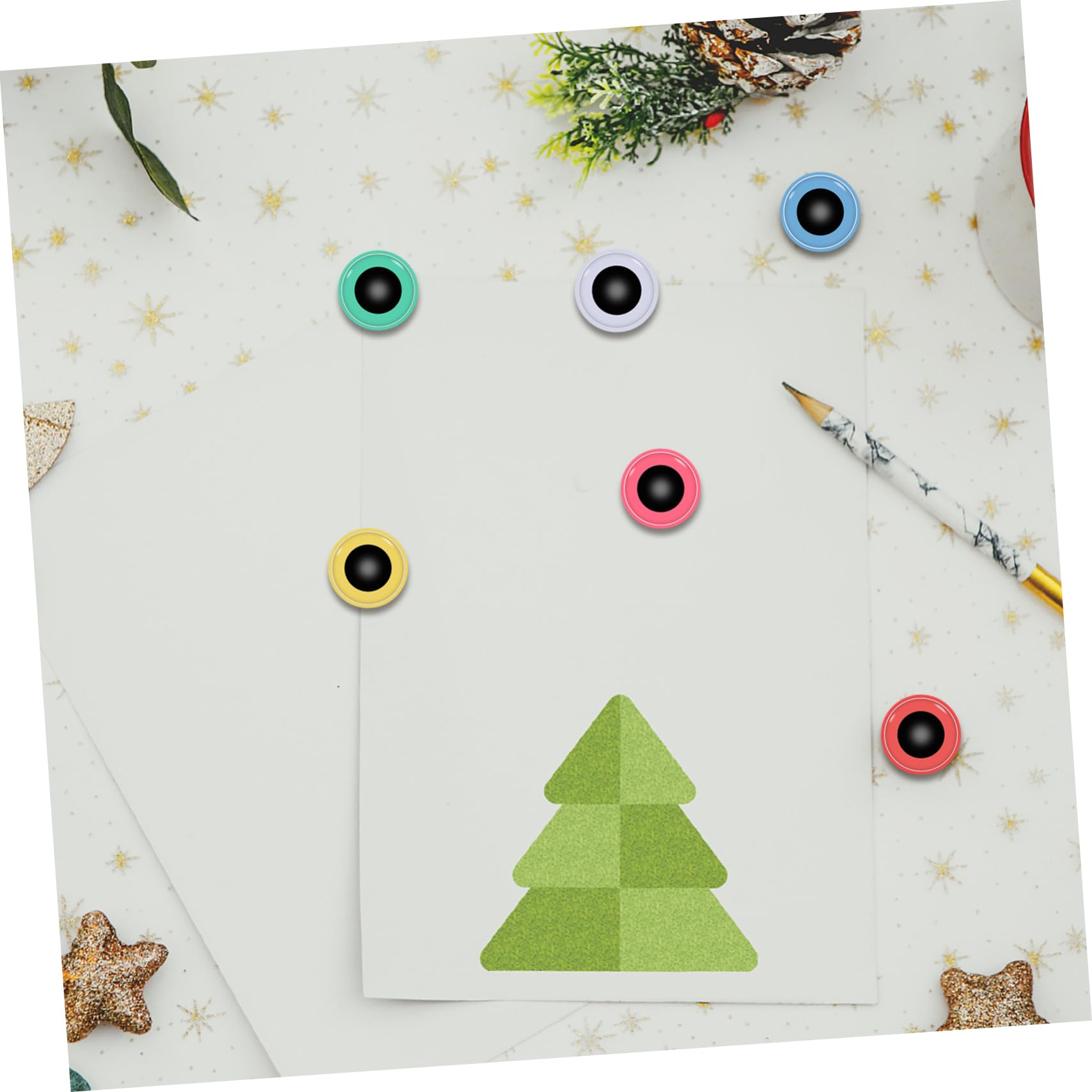 OSALADI DIY Plastic Doll Eyes 200pcs Adhesive Eyes Doll Accessories for Craft Projects