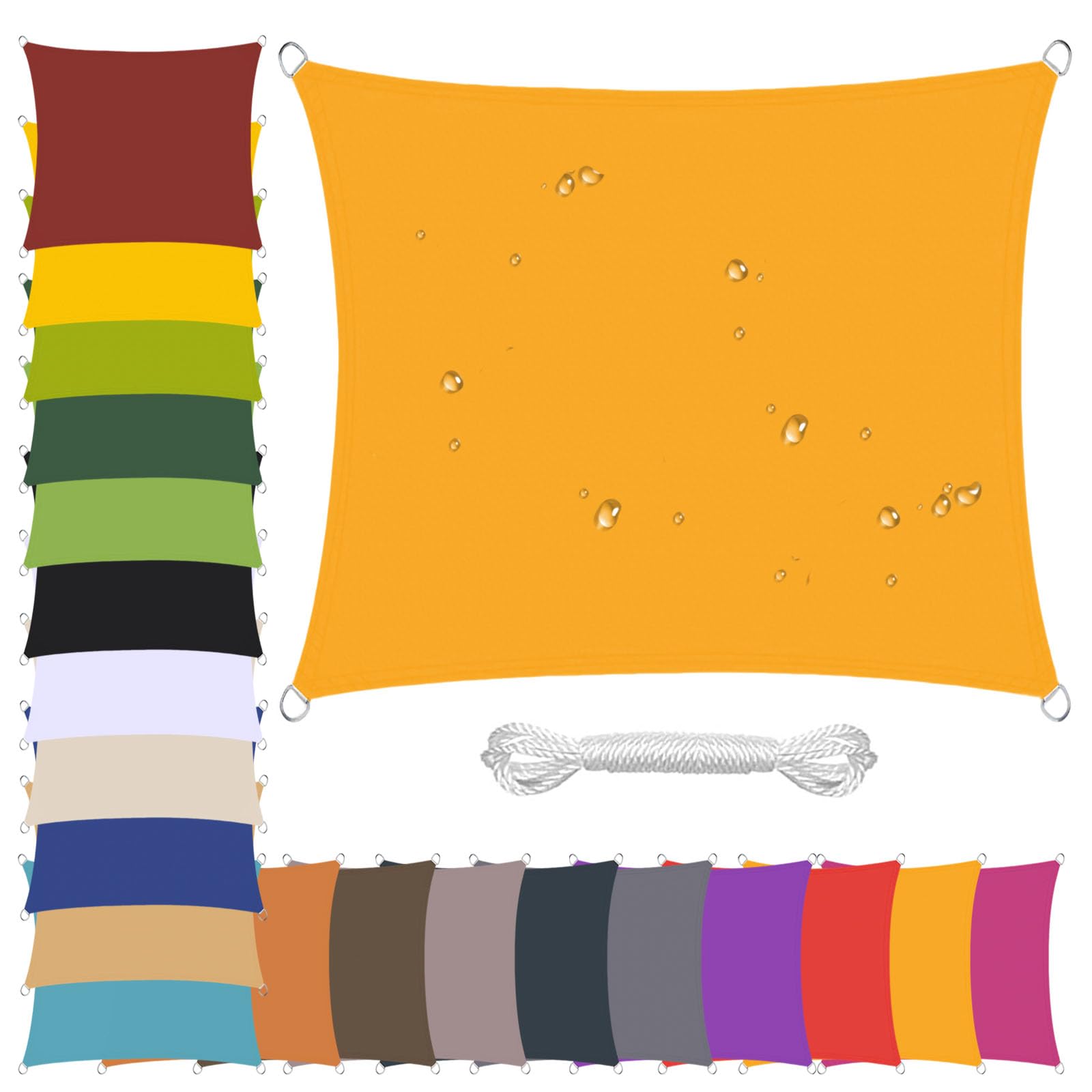 Voile d'ombrage pour extérieur balcon protection pluie et soleil