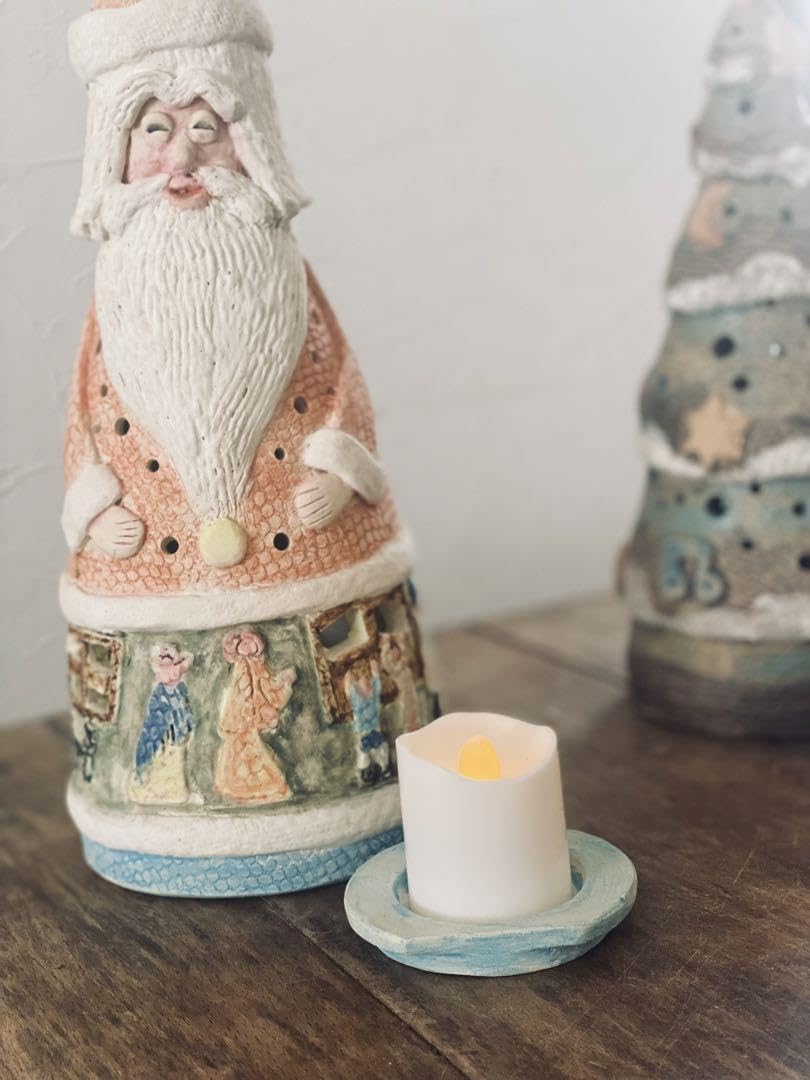 新品 ポーリッシュポタリー VENA社 サンタクロース キャンドルスタンド Amazon.co.jp: サンタクロース 陶器 作家物 陶芸 キャンドルホルダー
