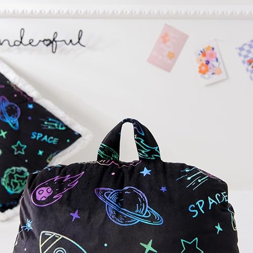 Miniatura 4 de NTBED Almohada de lectura con estampado espacial para cama con respaldo de cuña con brazos, sofá, TV, relajarse, almohada de apoyo para la espalda,