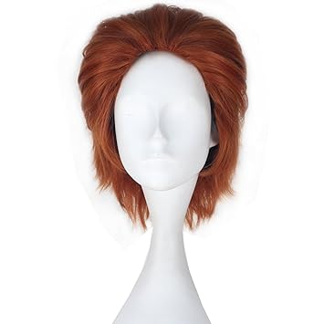 Miss U Hair Men Short Straight Hair Synthetic Auburn Color Halloween Cosplay Wig C255