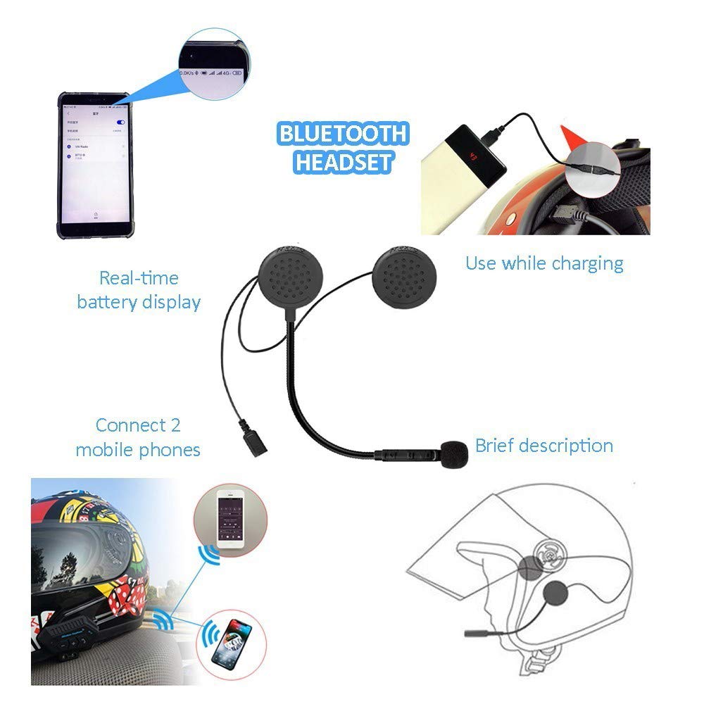 Cascos Moto Bluetooth Integrado,Casco de Moto Scooter con Guantes y Mascarilla, Casco Integral ECE Homologado con Doble Anti Niebla Visera para Mujer Hombre Adultos 55-64CM