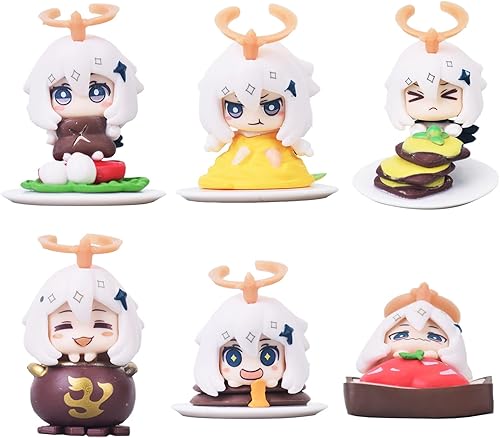 LACKINGONE Genshin Impact - Juego de 6 piezas de paimon de alimentos de emergencia PVC versión Q juguetes de estatua de Paimon regalos de cumpleaños disponible en Yaxa Guatemala
