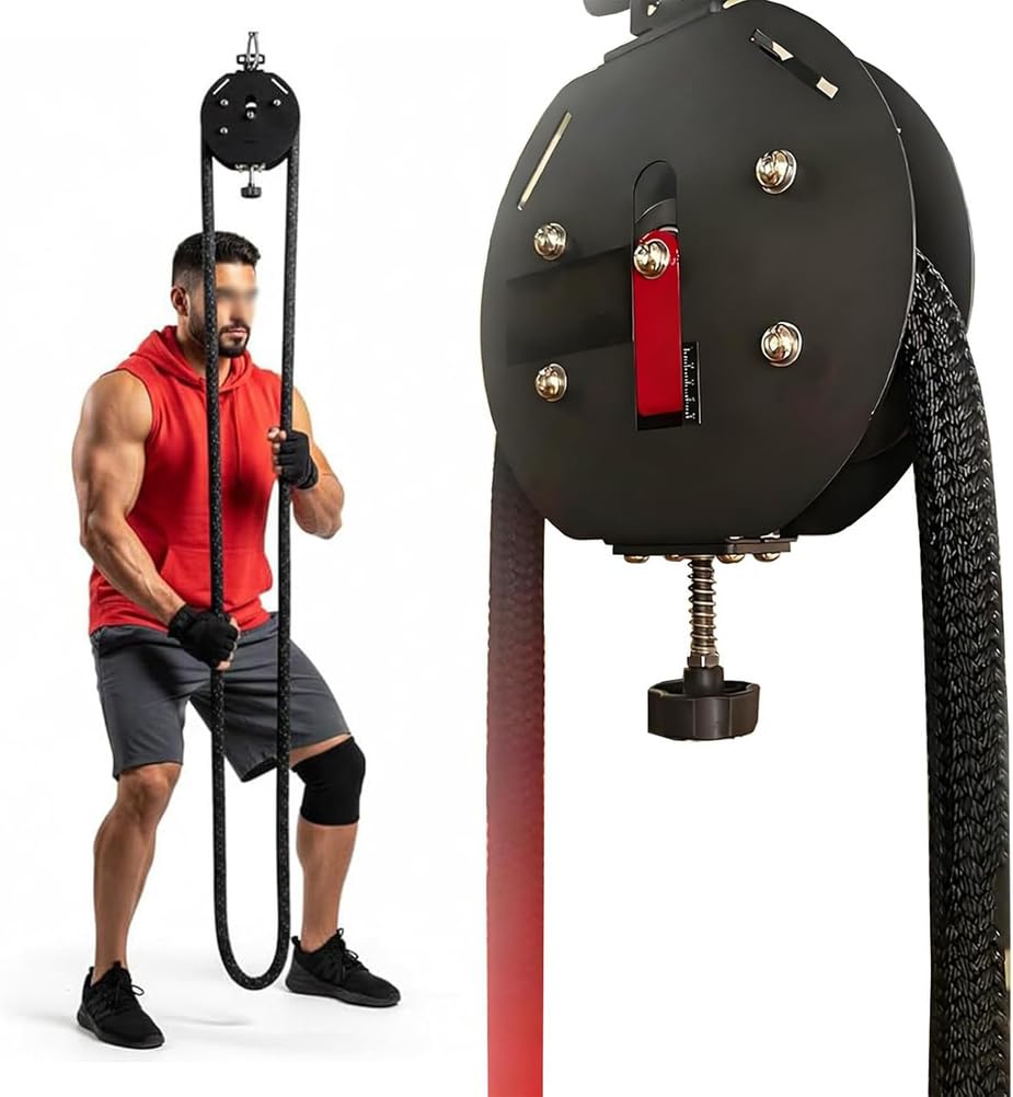 Portable Cable Pull System for Home Gym, Adjustable Resistance for Full Body Arm Back Training and Strength Training