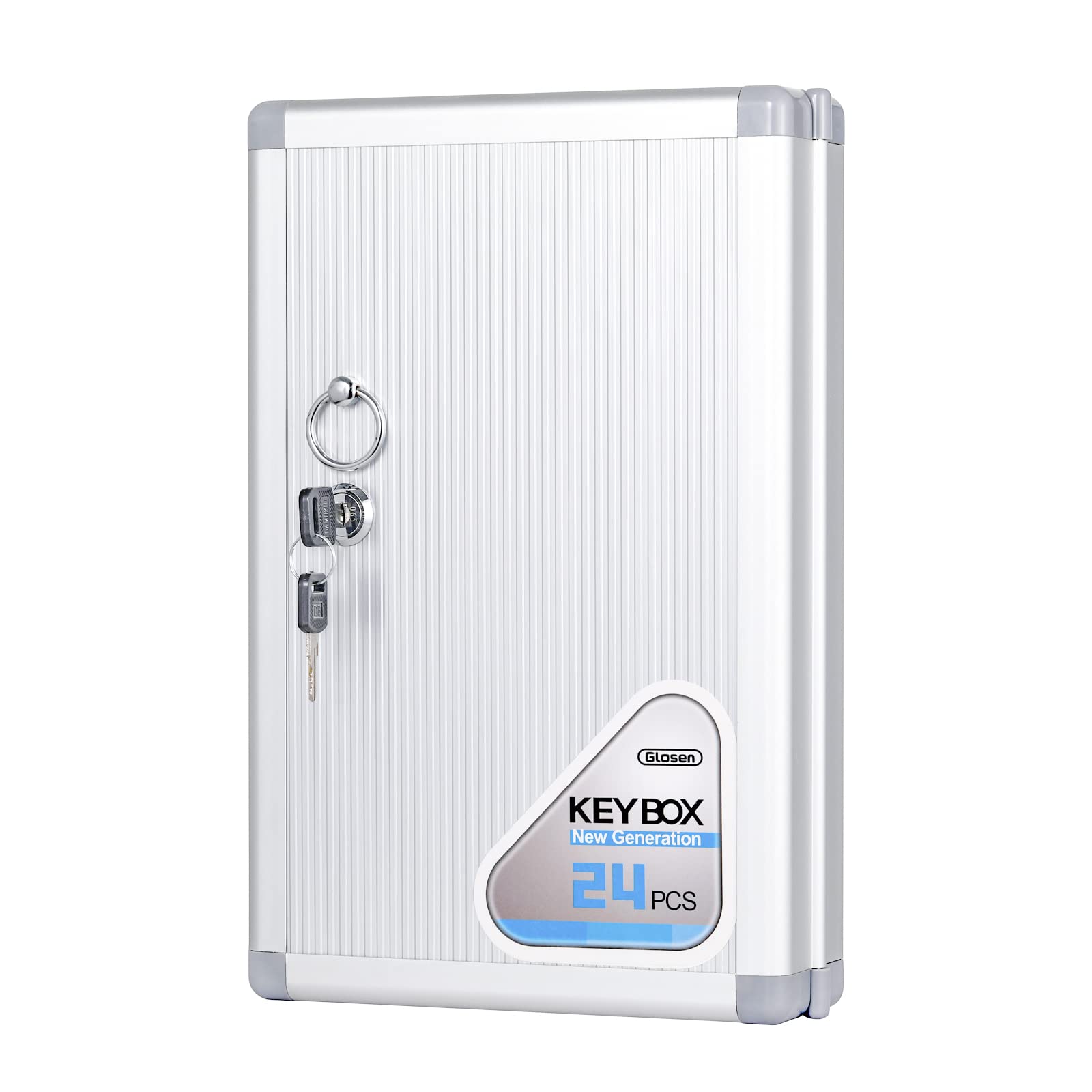 Glosen Key Lock Box, Key Cabinet Wall Mount with Key Tag for House Keys