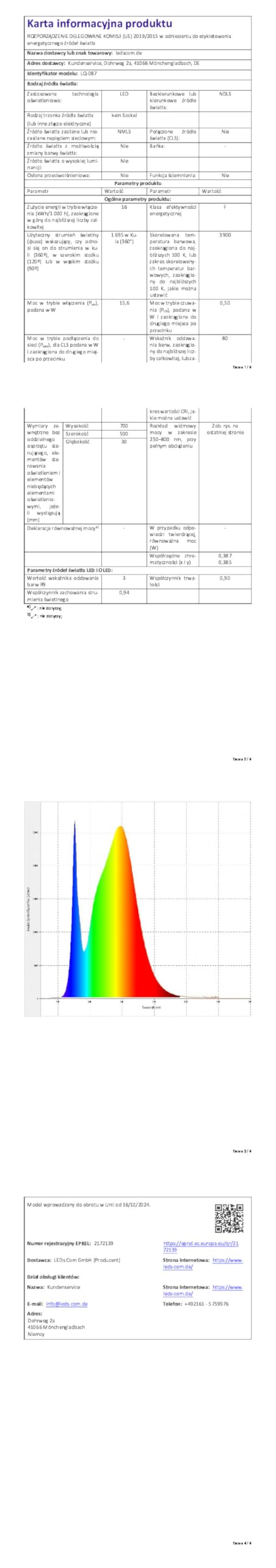 ledscom.de 2 lustra LED BALI z oświetleniem, 50 cm x 70 cm, 1695 lm, biały