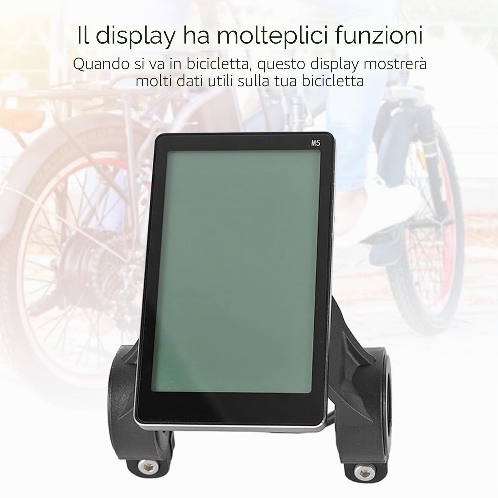 VBESTLIFE Display LCD per Bici Elettrica, DC 24V 36V 48V 60V 64V Schermo LCD Universale M5 per Modifica Bici Elettrica