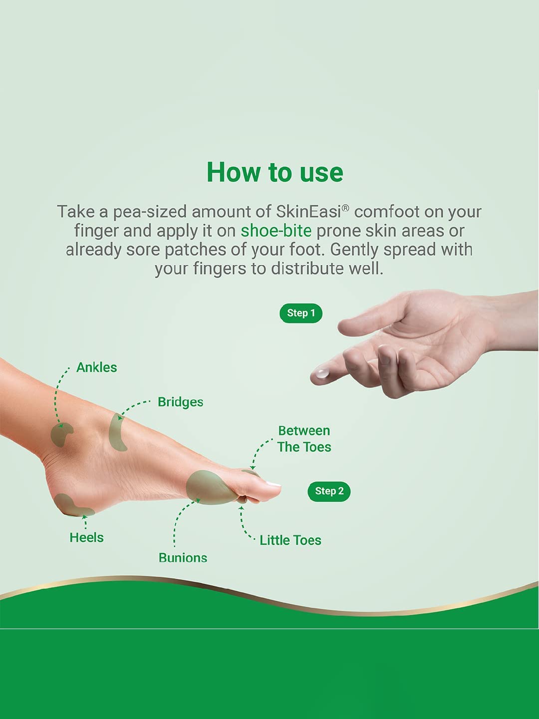 Ski'neasi Comfoot, Anti Shoe-Bite Gel, Patented Solution for Painful Shoe-Bite, Everyday Skin Protection, 20 Gram