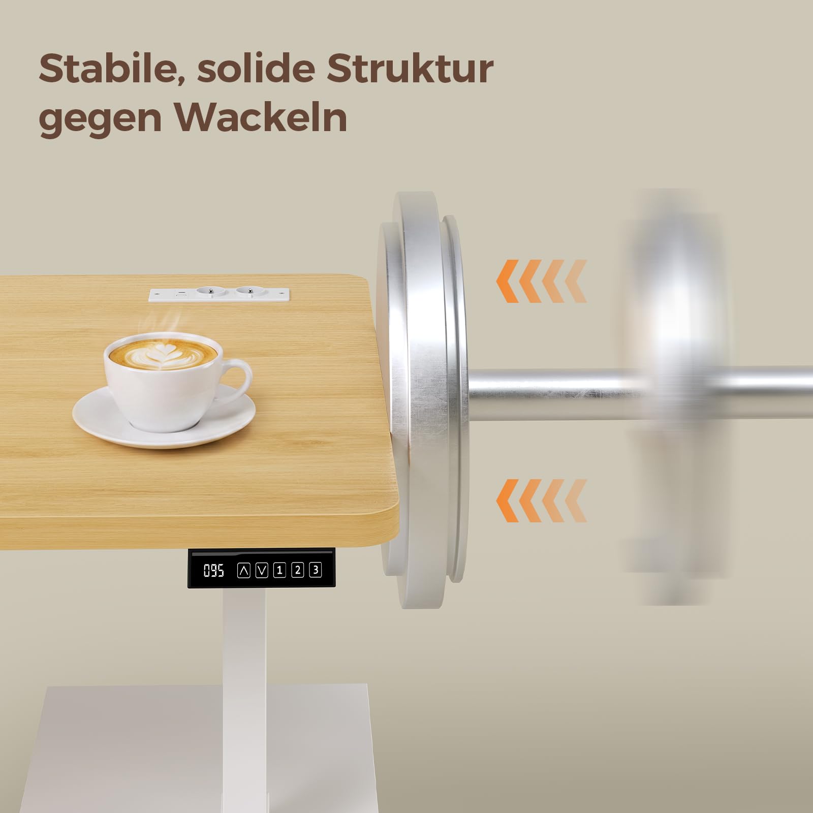 Höhenverstellbarer Schreibtisch ,Schreibtisch 160x70 cm mit 4 Schubladen
