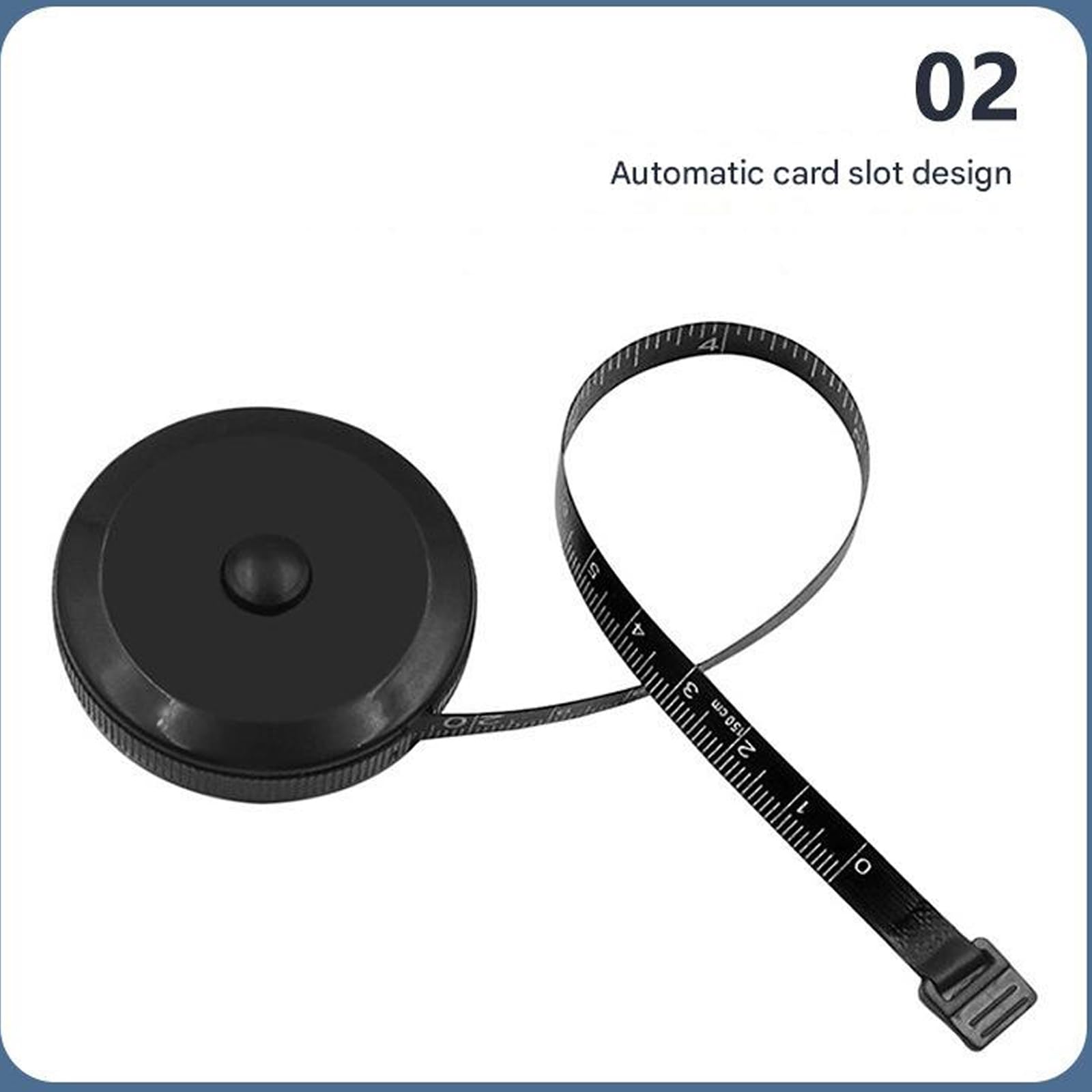 Utili strumenti misurazione Dispositivo in acciaio con ritorno a molla da 150 cm e nastro flessibile da 200 cm per lavori cucito, bricolage, artigianato, strumenti misurazione portatili