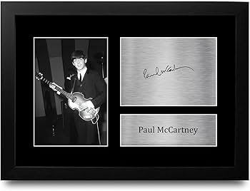 ビートルズ　ポール・マッカートニーさん　直筆サイン　メモ帳の切れ端 Amazon.co.jp: HWC Trading FR A4 ポール・マッカートニー ザ