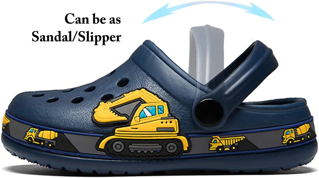 FolHaoth Little Kids Clogs Cute Cartoon Boys Girls Garden Clogs Toddlers Non-Slip Breathable Slides Sandals Children Lightweight Slip-on Beach Pool Shower Slippers - Image 4