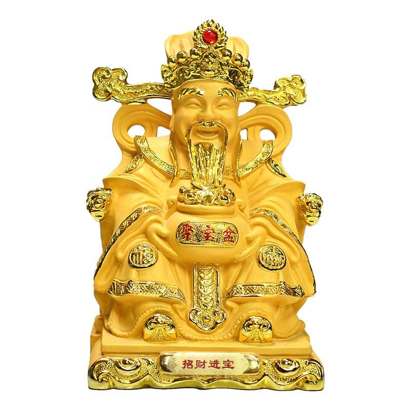 Amazon.com: RWSEFK 财神沙金色/招财文财神CAI Shen Statue, Caishen