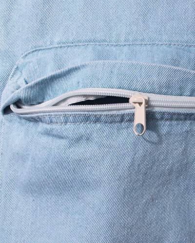 Kedera Denim Backpack Casual Style Lightweight Jeans Backpacks Classic Retro Travel Daypack4