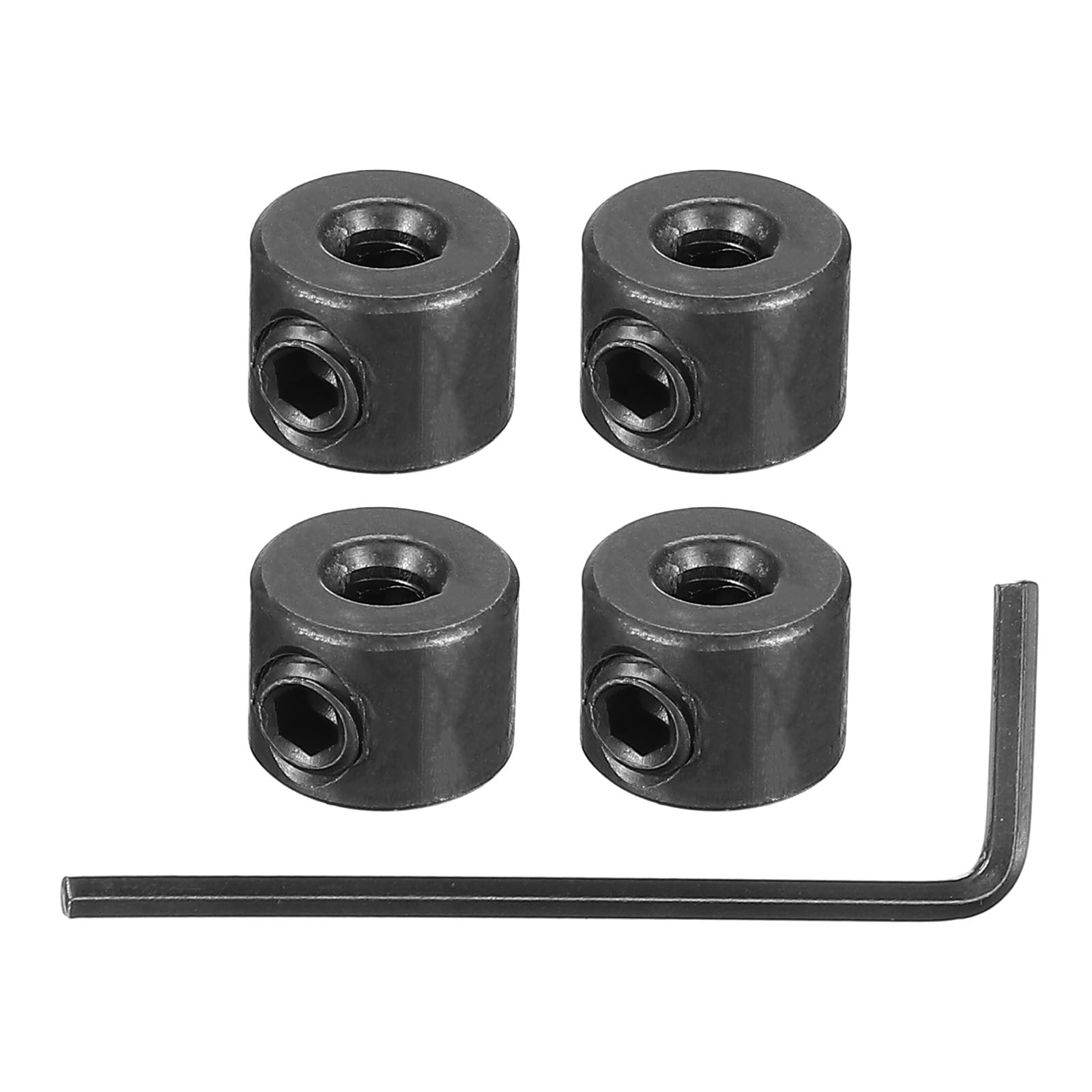 PATIKIL Wellenkragen 10mm Bohrung – 2 Stück Klemmring Set Mit M5 Gewindestift, Kohlenstoffstahl