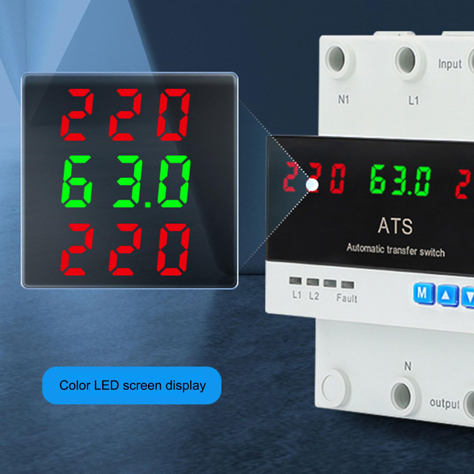 Source, interruttore di sicurezza elettrico 63, 220 V, con parametri regolabili e meccanismo di sicurezza da sovraccarico, per interruttore bifase, sopra sotto interruttore elettrico per ufficio