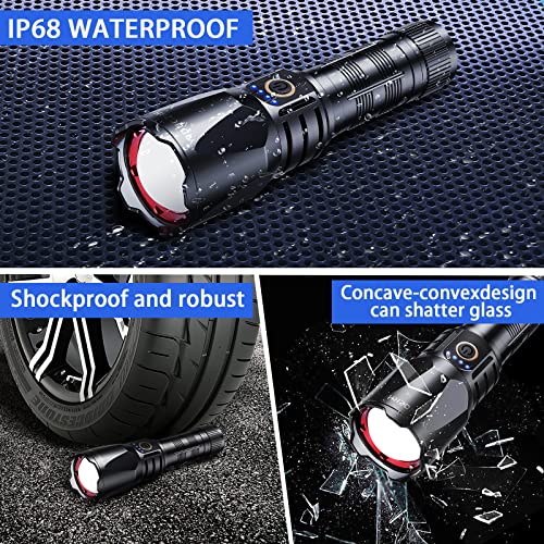 YIDUOZHH Rechargeable Flashlights High Lumens,90000 Lumen Brightest Powerful Led Flashlight, Super Bright Flash Lights… - Image 6