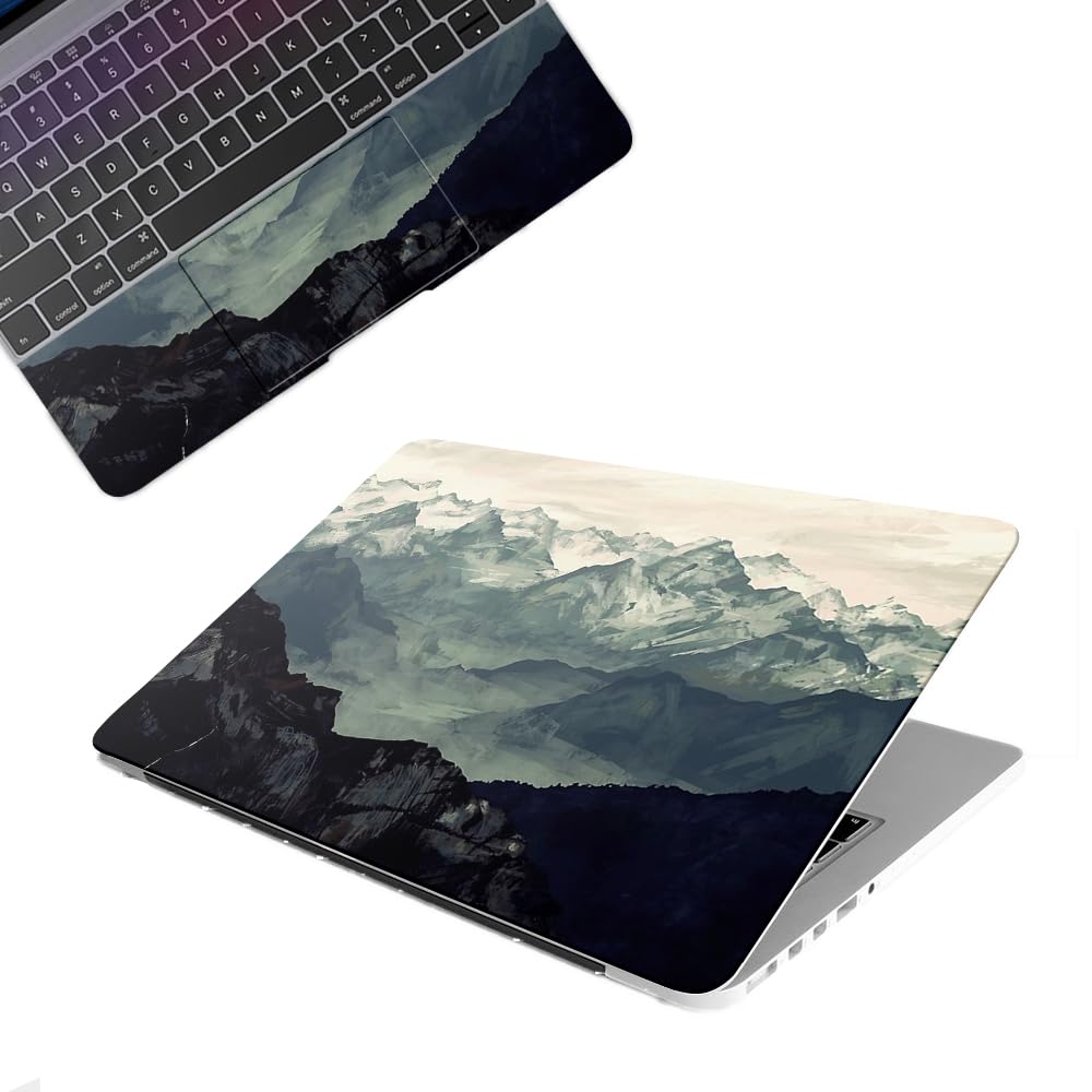 Hilly Scene Top+Wrist Pad Vinyl Laptop Skin/Sticker/Cover Upto 15.6 Inches Laptops Laminated-Removable-HD Quality Compatible for Hp-Dell-Sony-Lenovo-Asus etc.(15x10 Inches)-picture-16
