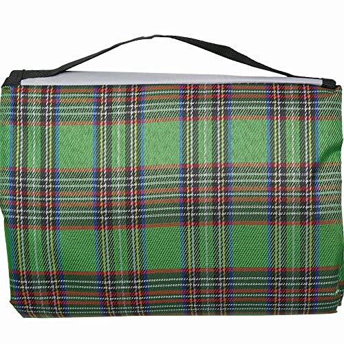 Armo Extra Large Tartan Picnic Blanket With Carrying Handle Waterproof Beach Garden Outdoor Washable Picnic Camping Blanket 200CM X 200CM (Green) - Image 4