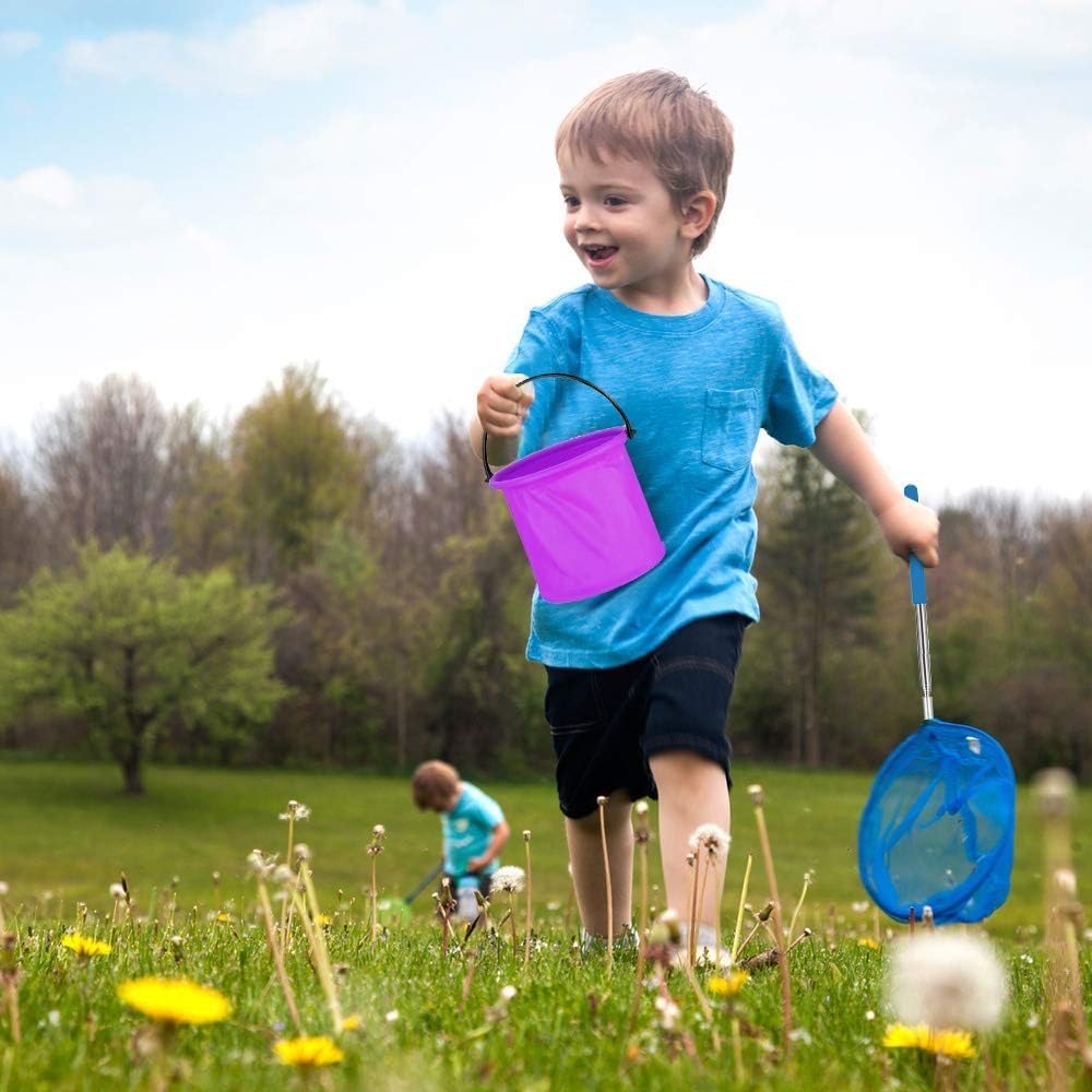 Set Retini Telescopici Per Bambini - 4 Reti + Secchio Per Catturare Insetti E Pesciolini - Foto 5