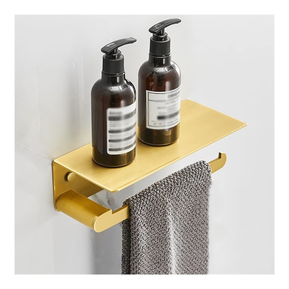 Étagère de rangement murale en aluminium pour optimiser une petite salle de bain