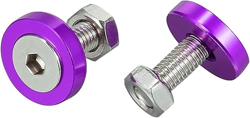 Miniatura 5 de Motoforti Kit de tuercas de perno de arandela de parachoques M6 púrpura para coche, motocicleta, 20 uds