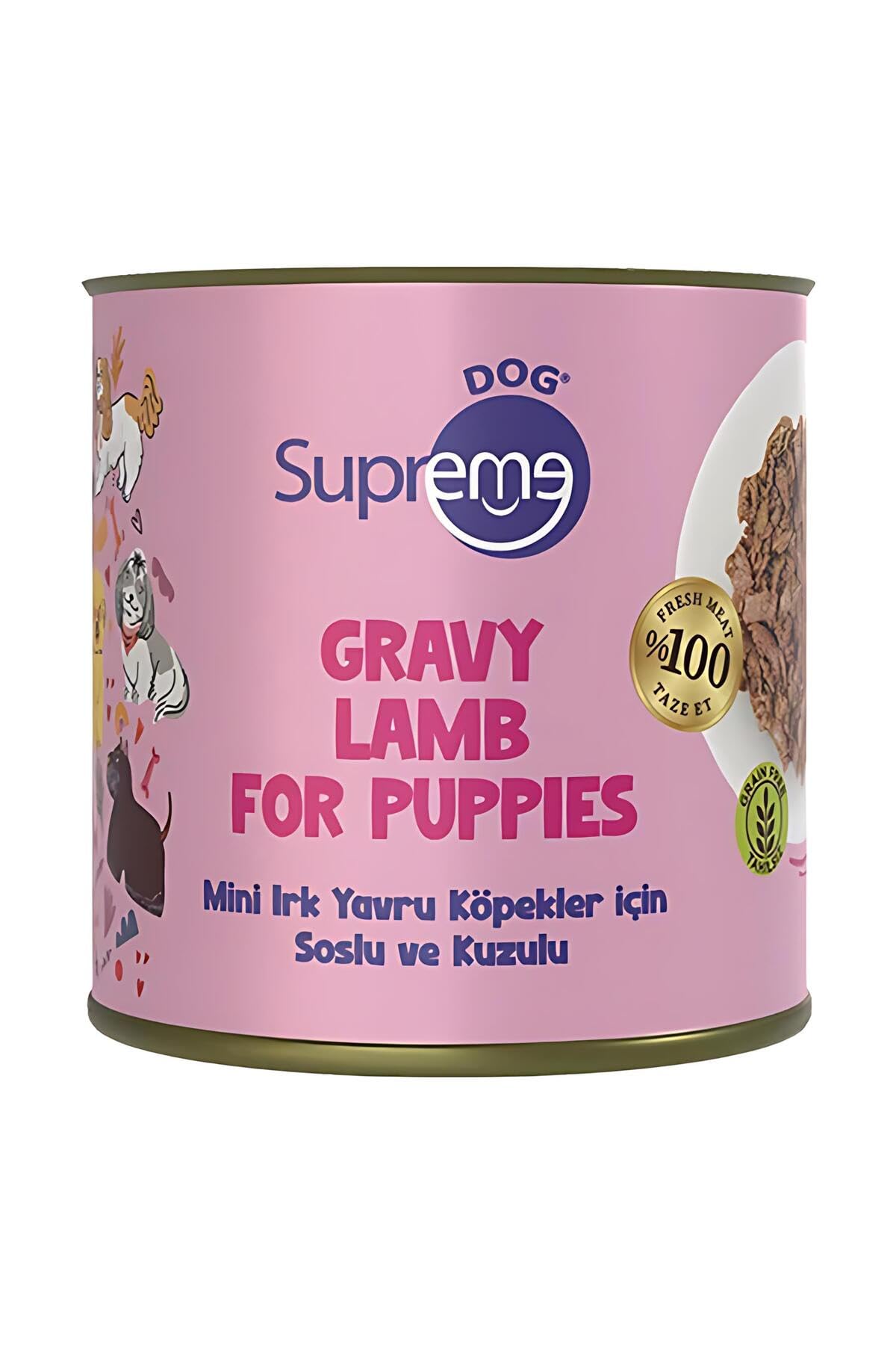 Supreme Dog Mini Irk Yavru Köpek Konserve Maması, Tavuk & Kuzu Etli, Yüksek Proteinli Soslu…