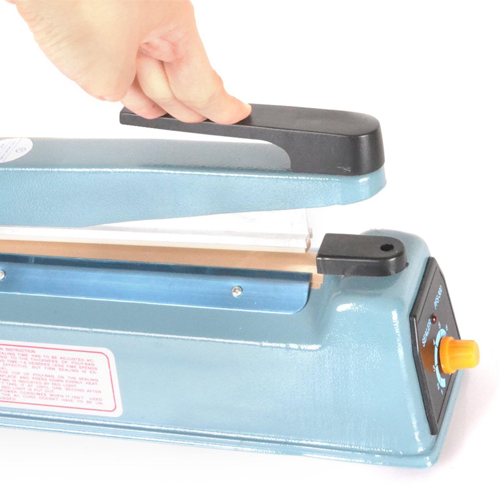 Scelleuse thermique à impulsion, thermoscelleuse manuelle pour sacs en polyéthylène, thermoscelleuse, voyant LED, scelleuse compacte pour sacs de restauration rapide, contrôle précis du temps et de la