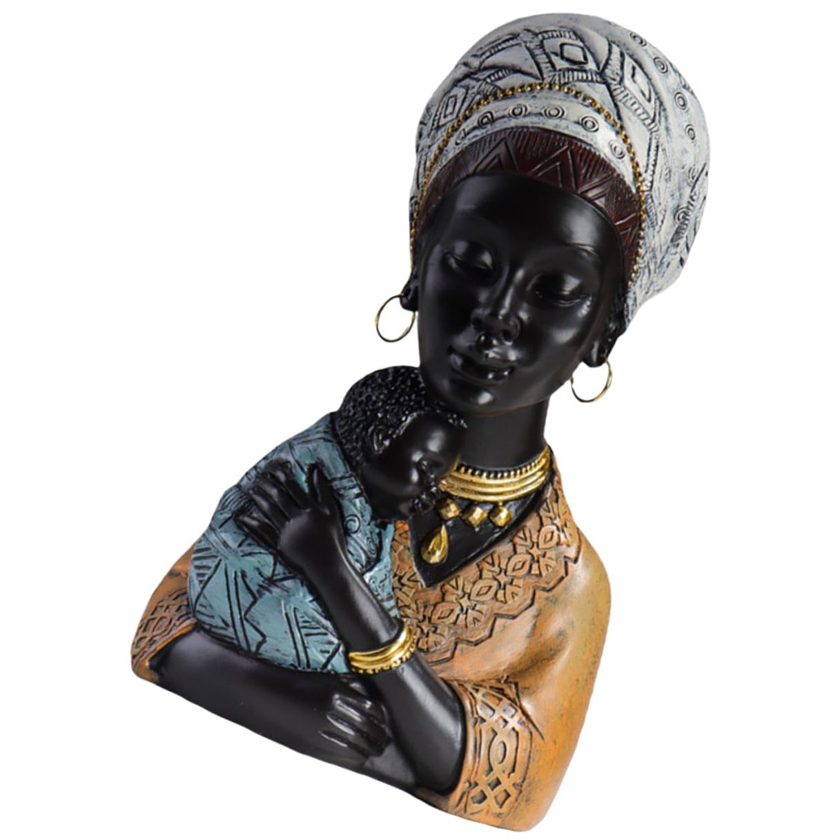 Statue résine africaine pour rompre la monotonie d'un salon avec une sculpture décorative unique