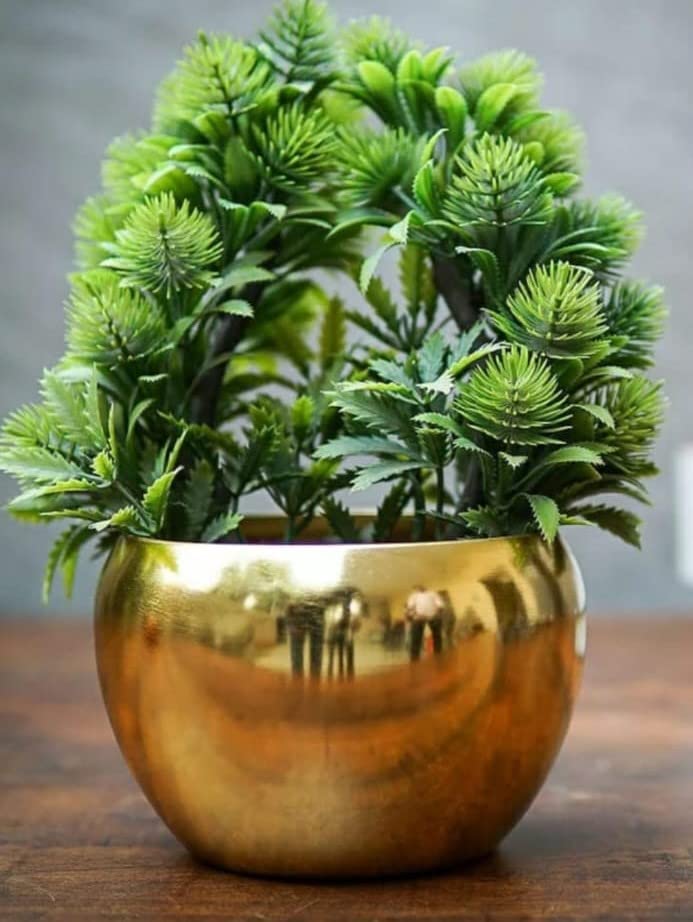 Greenele Golden Electroplated Plants Pots Designer Pots for Indoor/Outdoor Plants, Metal Plant Pots for Living Room, Balcony and Garden Decor (Plant not Included) (B0BRBPGRZP) Amazon Price History, Amazon Price Tracker
