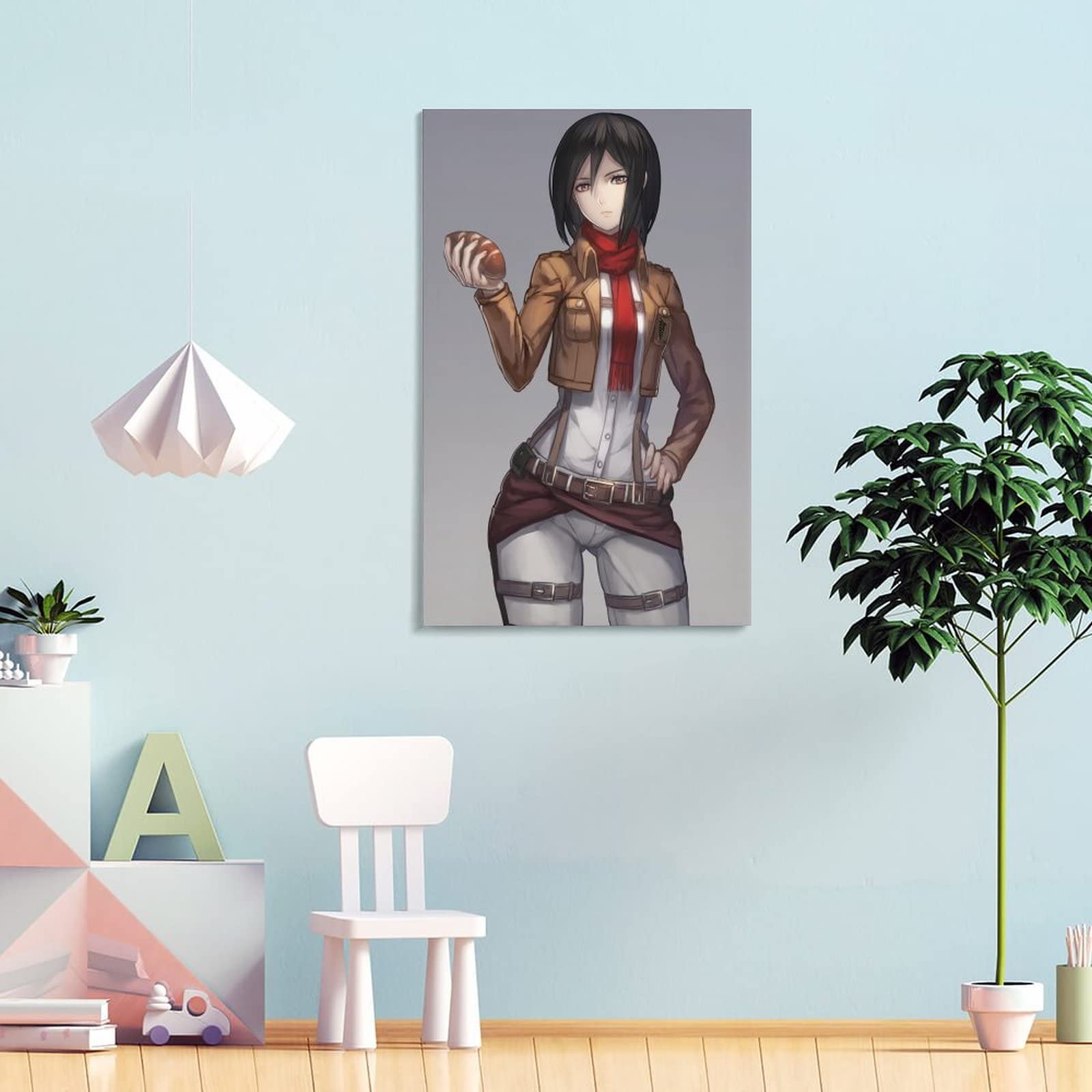 Amazon.co.jp: 進撃の巨人 ミカサ·アッカーマン 油絵アニメポスター