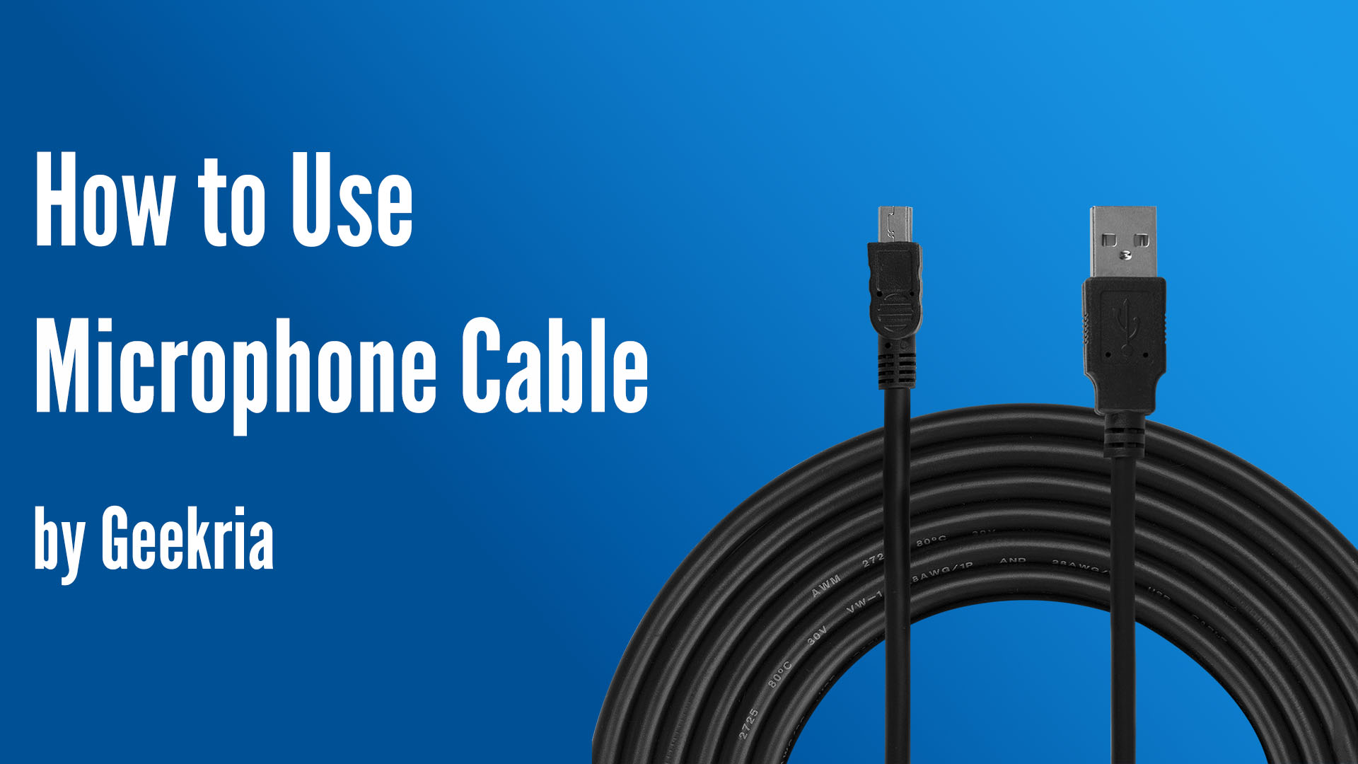 Amazon.com: GEEKRIA for Creators USB-A to Mini-USB Microphone