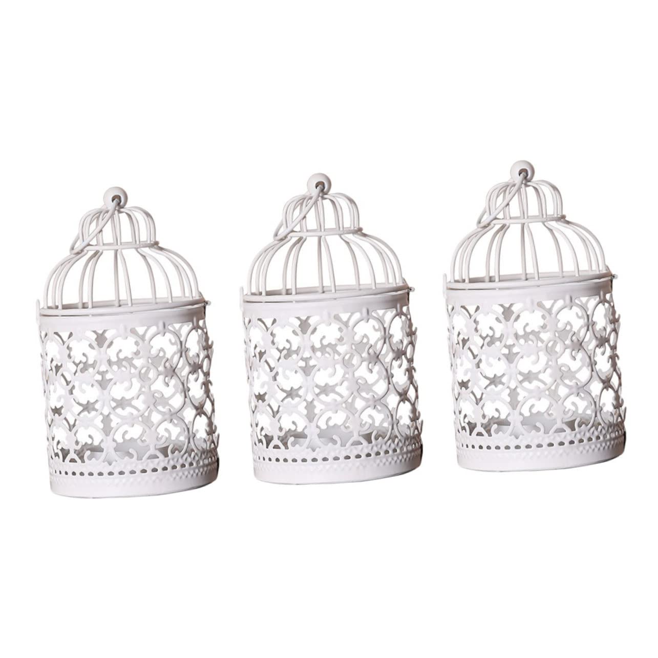 Cabilock 3 Pcs Hollow Bird Cage Candle Holder Simple Candleholder Creative Candlesticks Cage Candlestick Iron Candlesticks Tealight Stand Iron Art Candle Holder Home Adornment Iron Crafts