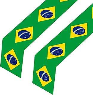 Atsmbiye 2 PCS Brazil Brazilian Table Runner Party Decorations National Country Themed Birthday Supplies Favors Tablecloth Table Cover