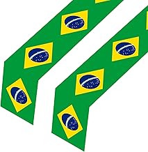 2 PCS Brazil Brazilian Table Runner Party Decorations National Country Themed Birthday Supplies Favors Tablecloth Table Cover