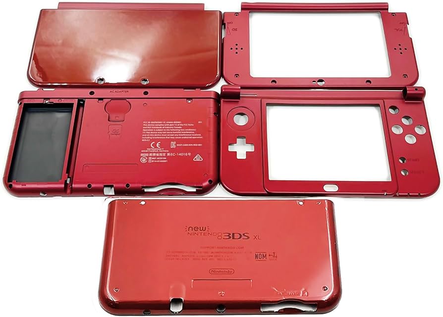 Amazon.co.jp: New3DSXL エクストラシェルハウジングケース 赤色 ABCDE