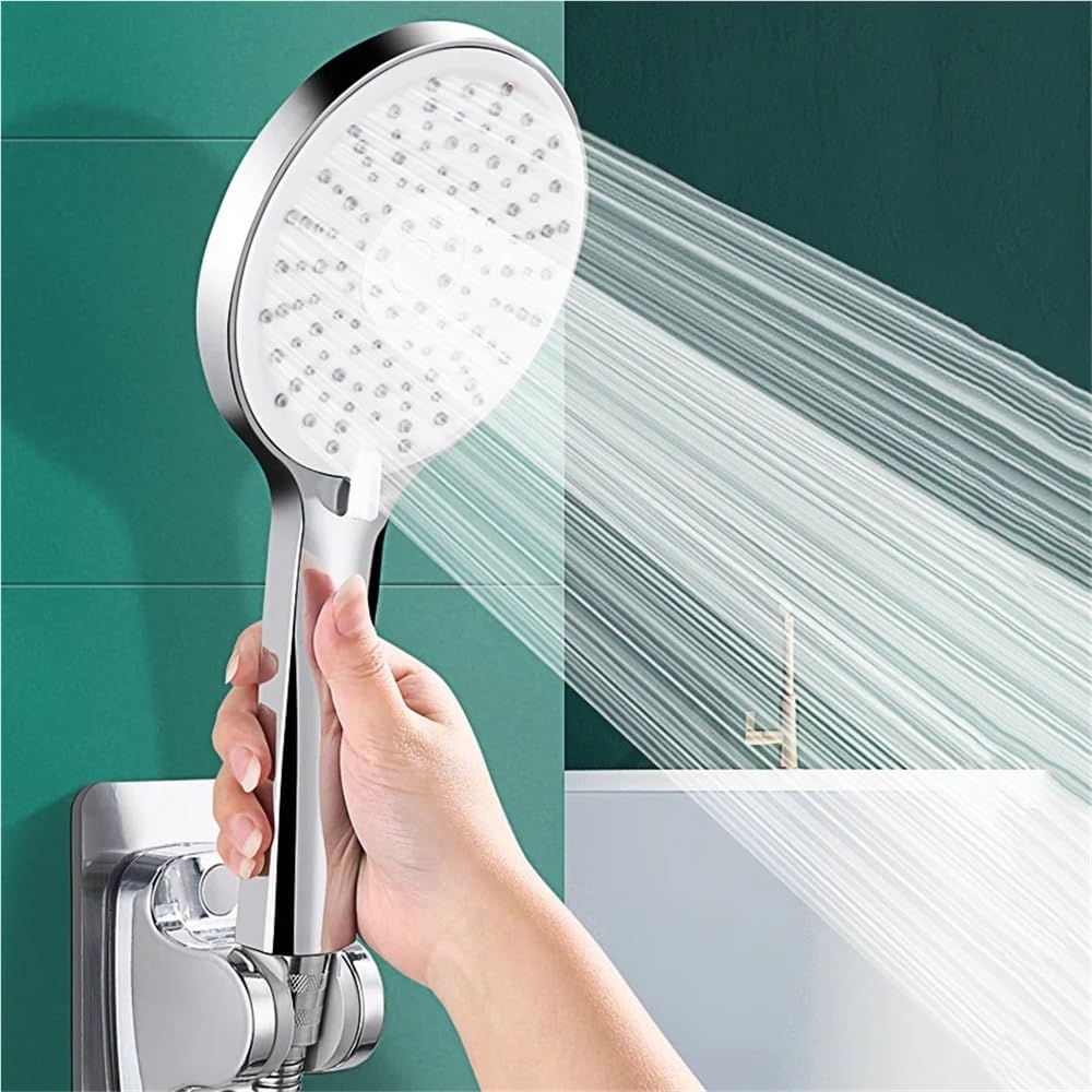 Juego de cabezal de ducha de mano multifunción de 5 velocidades, panel lateral, filtro de agua fuerte para uso universal en el baño (negro) - Mejora tu experiencia de ducha