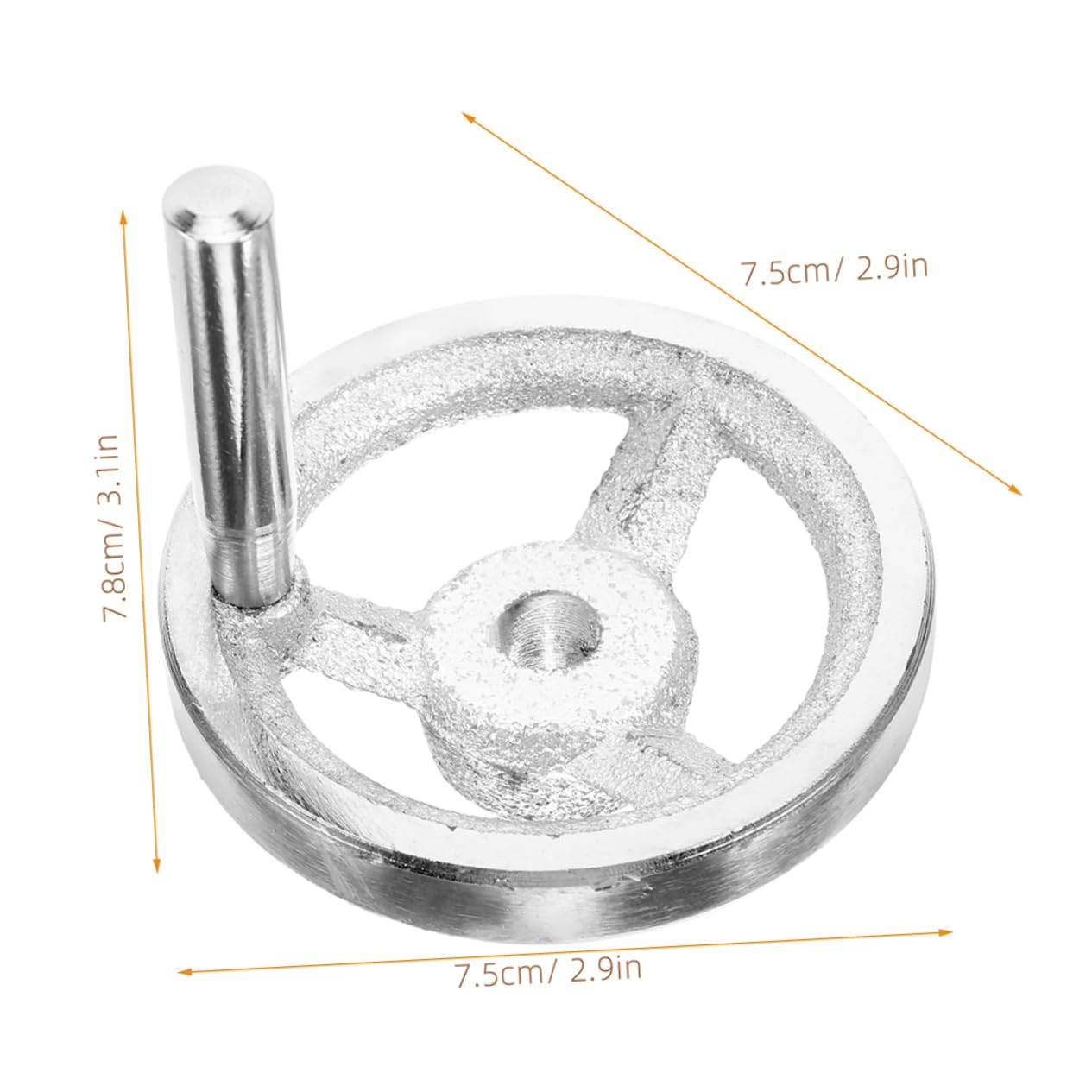 SOLUSTRE 2Pcs Chrome Plated Handwheel Crank Handles for Lathe Replacement Construction Easy Installation for Machine Tool Applications