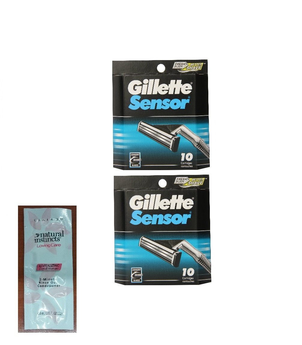 Gillette Sensor Refill Blade Cartridges, 10 Ct. (Pack of 2)
