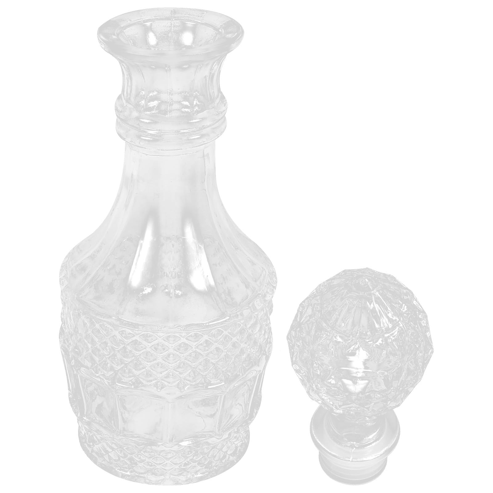 Carafe à Whisky en Verre Transparent 500ml Design Élégant et Toucher Confortable pour Décoration de Bureau et Maison