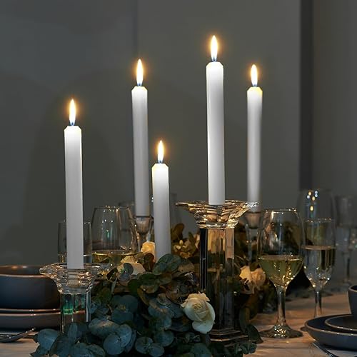 Miniatura 5 de Simply Soson White Household Candles - Velas de cena de 10 pulgadas, juego de 36 unidades a granel, más de 6 horas de combustión limpia, velas de