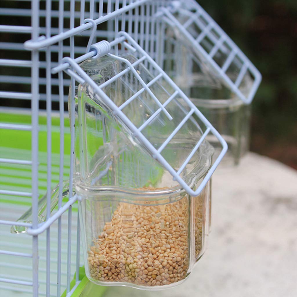 Comedero Colgante Para Pájaros De Plástico Con Percha – Ideal Para Periquitos Y Jaulas