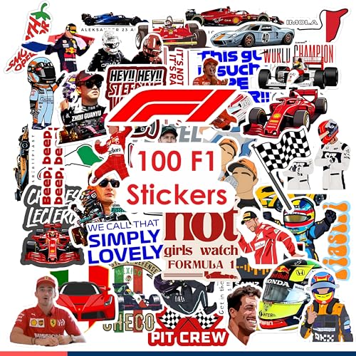 Image of 11 Strokes Stickers Set of 100 f1 Stickers I Formula 1 car I f1 Merch car Sticker I Ferrari - Gifts for Car Lovers