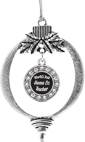 Miniatura 233 de Inspired Silver - My Vintage Initials - Adorno con dije de letra V - Adornos navideños de círculo plateado con joyas de circonita cúbica