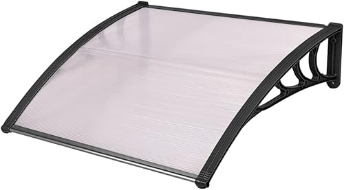 Tangkula toldo para ventana de 40 x 40 pulgadas, toldo moderno de policarbonato para puerta delantera o patio, toldo para protegerse del sol, 3