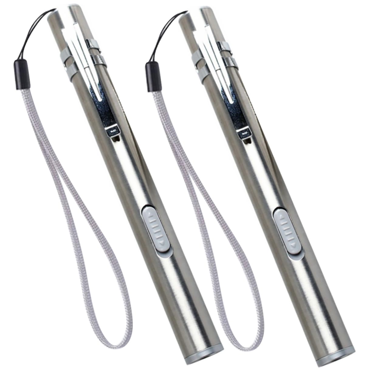 CIYODO Led Medical 2pcs Stainless Steel Charging Pen Light for Hospital Doctor Nurse Tail Rope