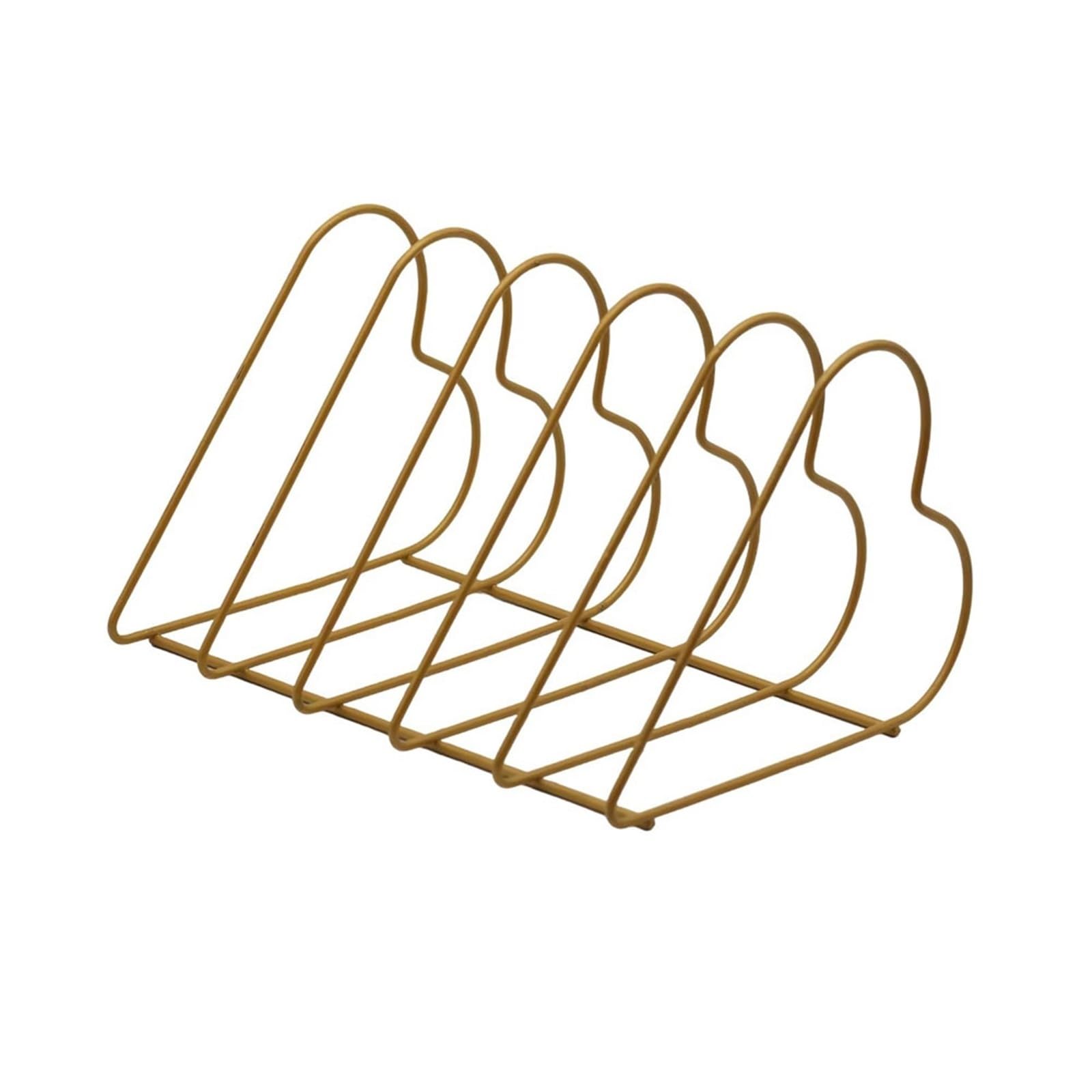 Cenz-888 Portable Bookshelf Desktop Creative Heart-shaped Metal Bookshelf CD Storage Rack for Dorm Office Storage Rack